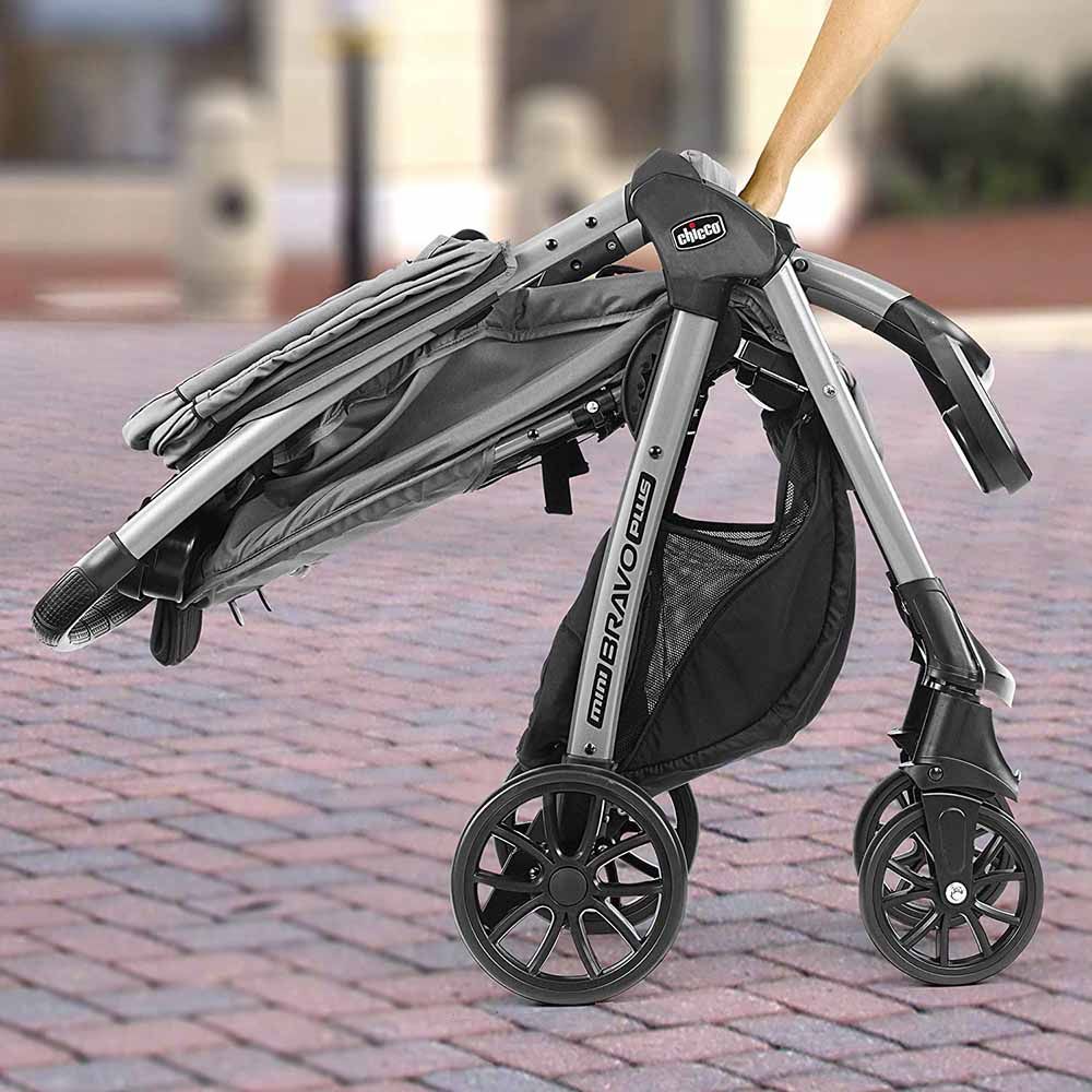 Chicco - Mini Bravo Plus Travel System Stroller 0-3y - Slate