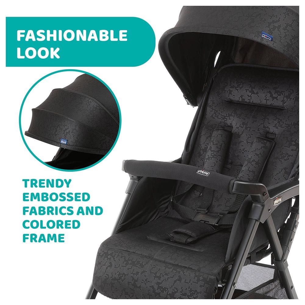 Chicco - Ohlala 3 Super Light Stroller - Jet Black - 0M-3Y