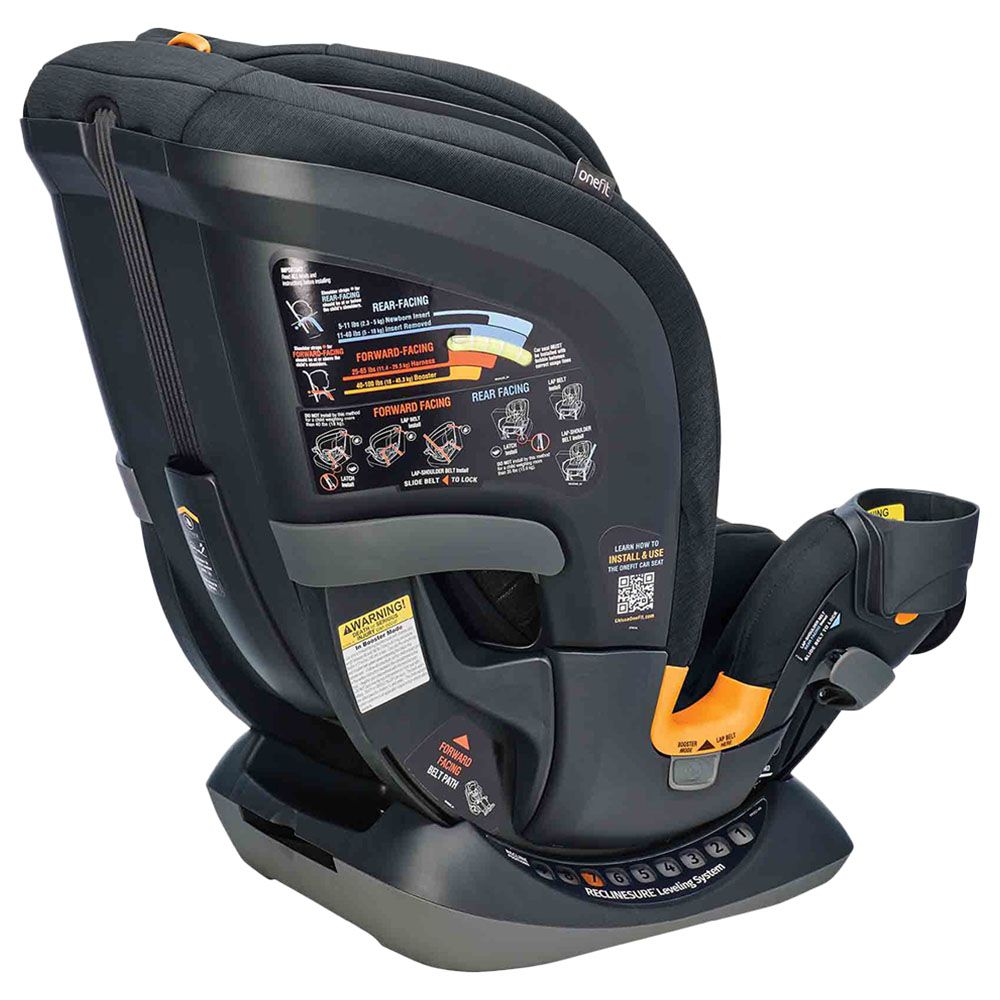 Chicco - OneFit ClearTex All-in-One Car Seat with IsoFix System - Obsidian