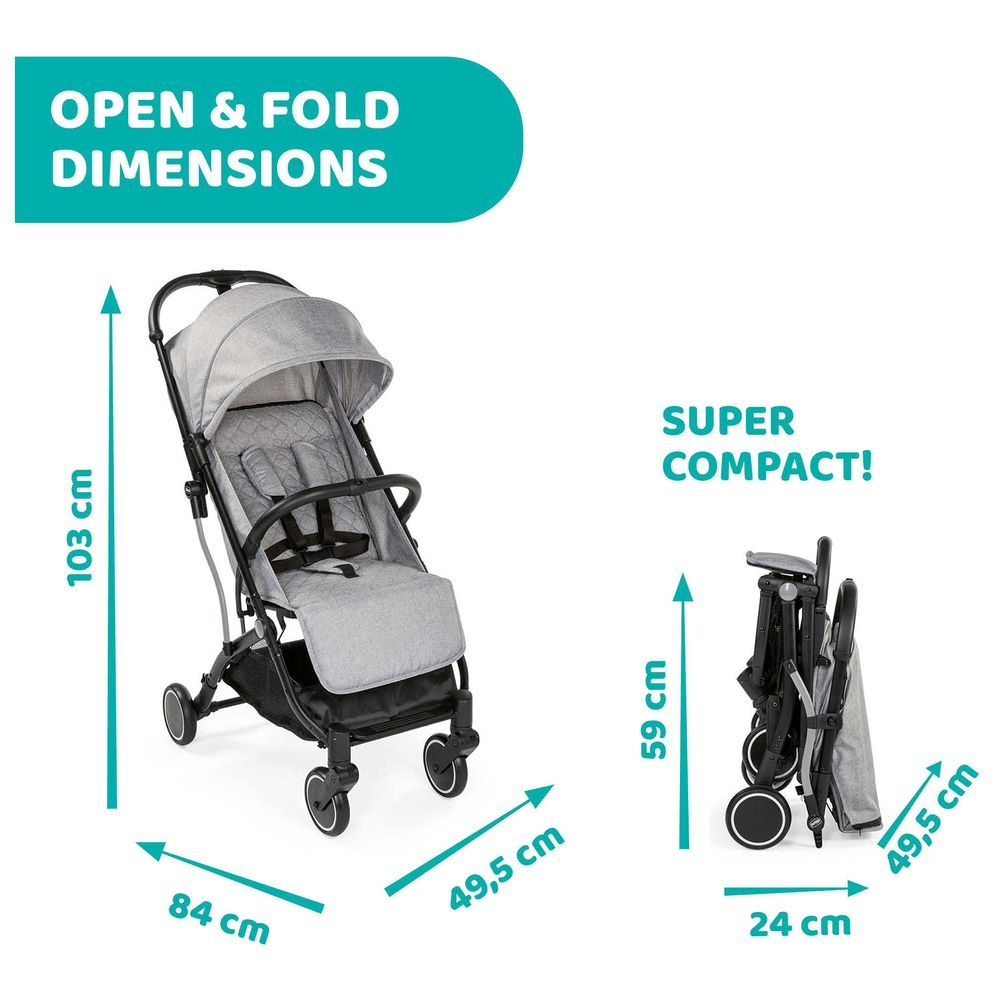 Chicco - Trolleyme Stroller - Light Grey