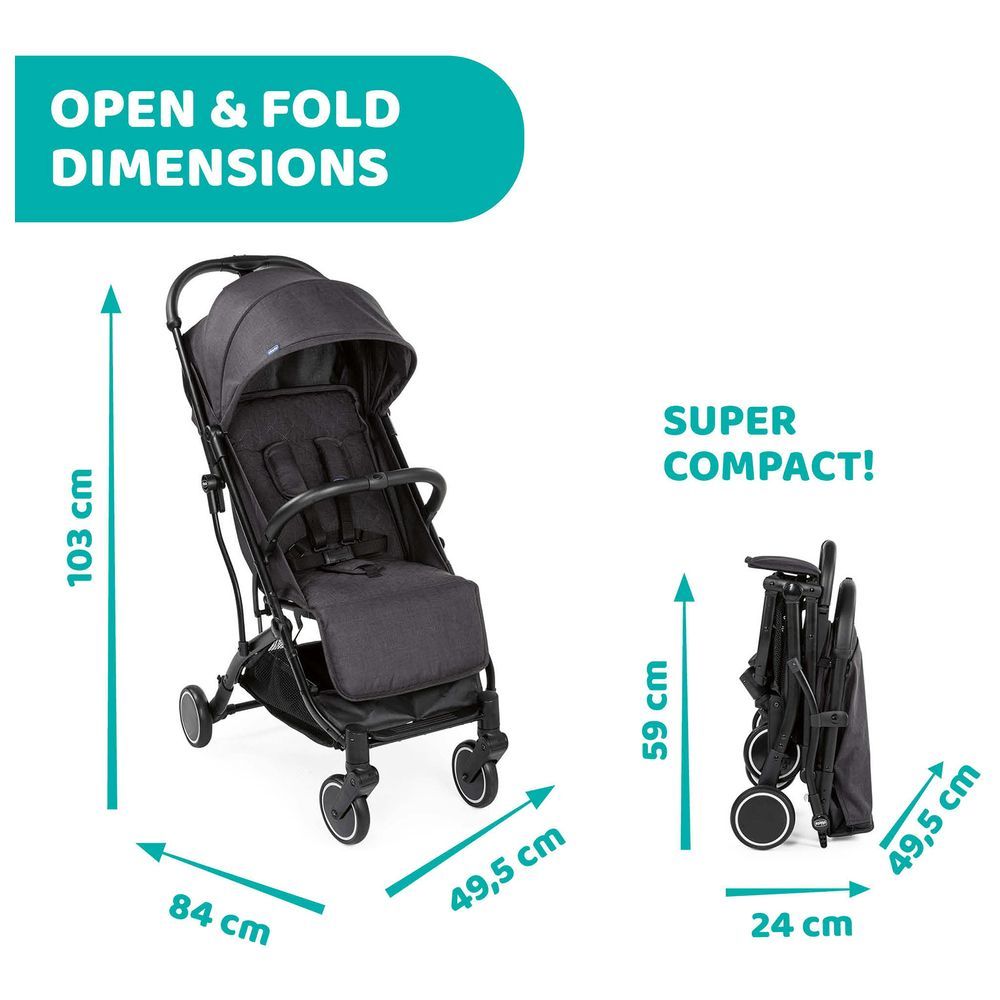 Chicco - Trolleyme Stroller - Calypso Blue