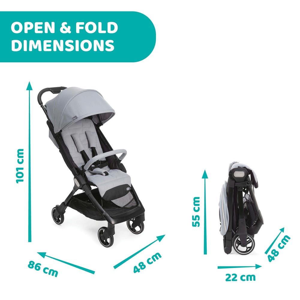 Chicco - We Lightweight Stroller - Cool Grey