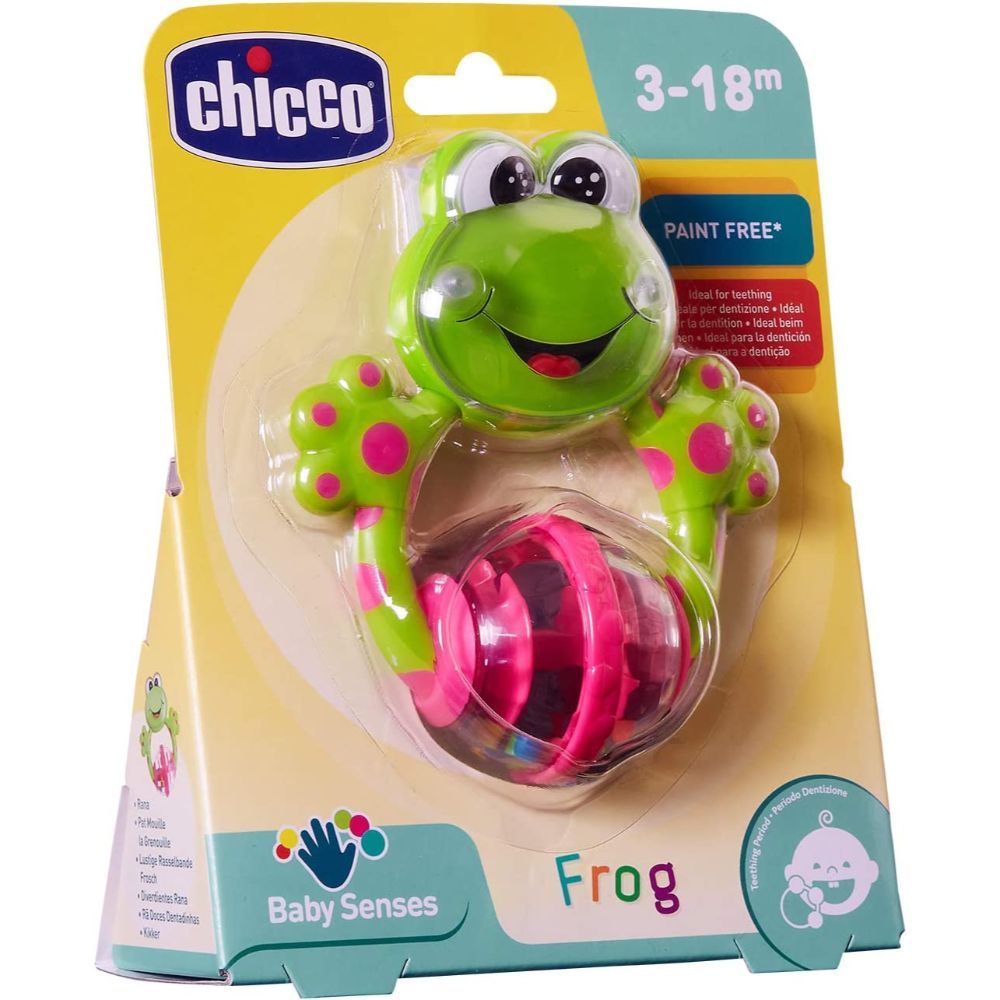 Chicco - Fun Teething Rattle Frog - Green