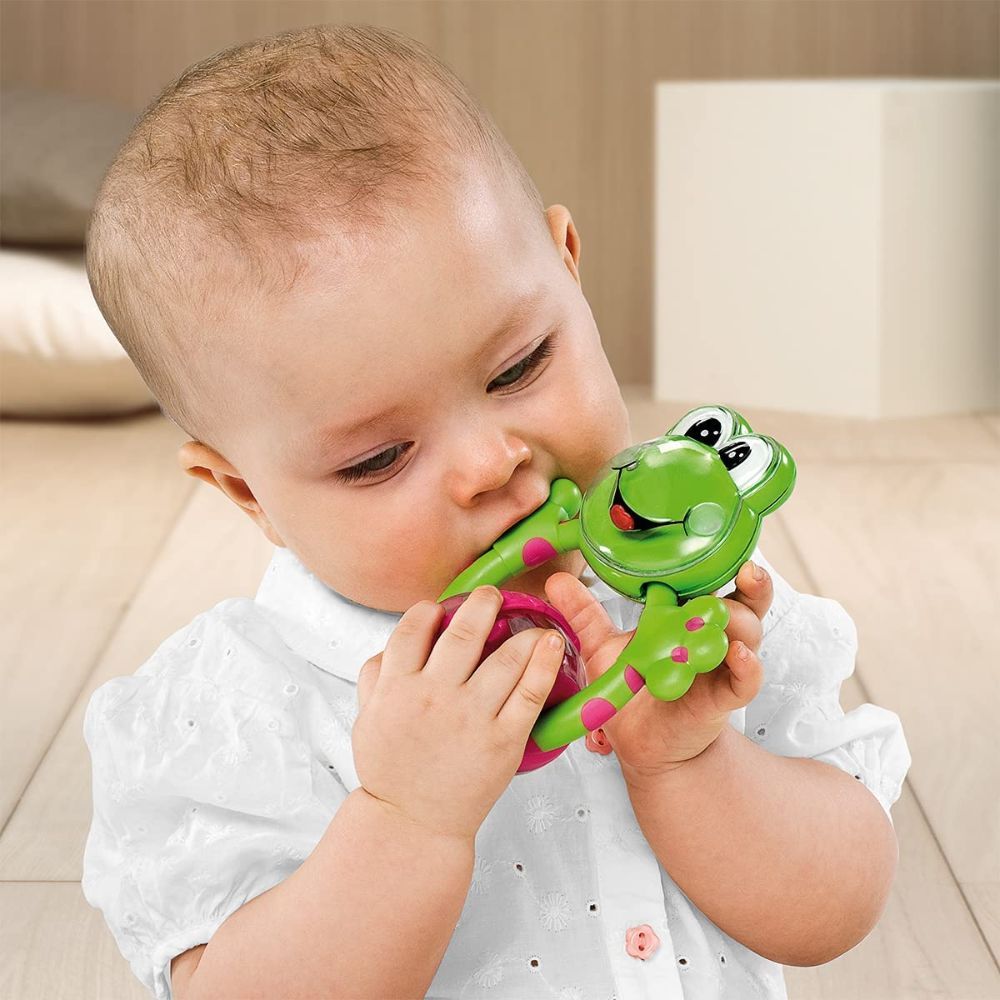 Chicco - Fun Teething Rattle Frog - Green