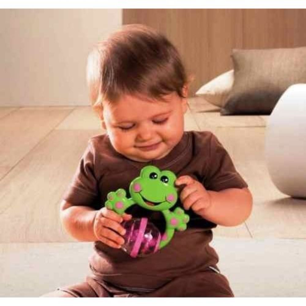 Chicco - Fun Teething Rattle Frog - Green