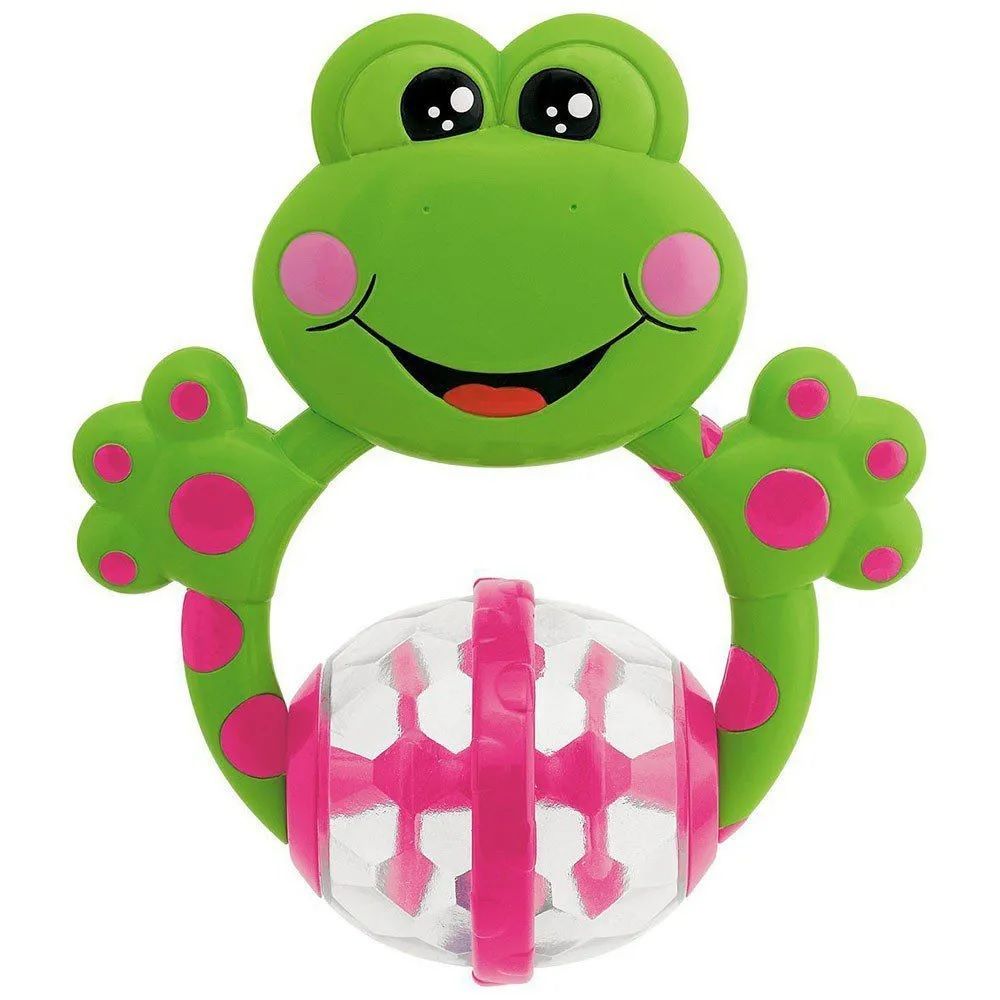 Chicco - Fun Teething Rattle Frog - Green