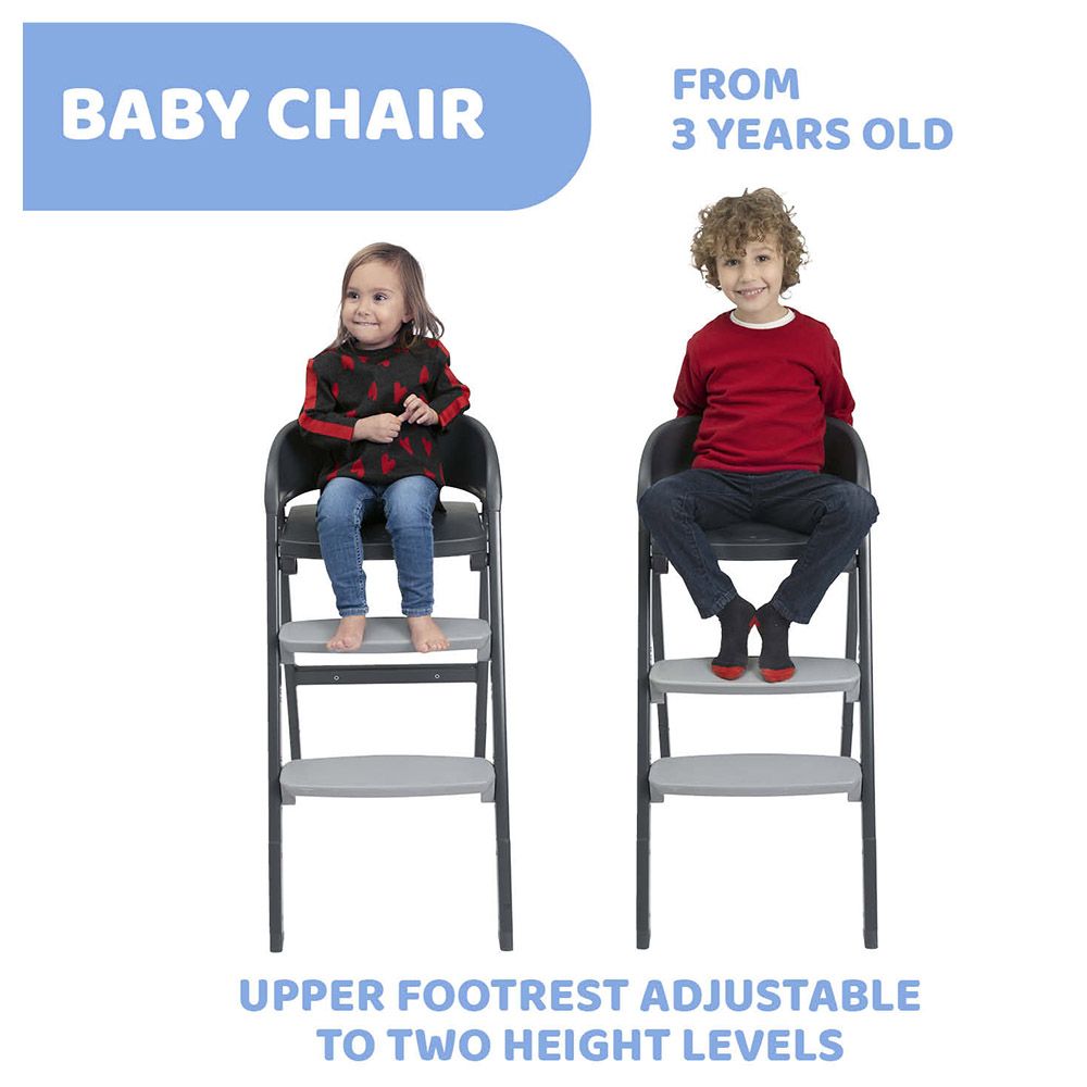 Chicco - Crescendo Up Evolutionary High Chair - Etna Black Re_Lux