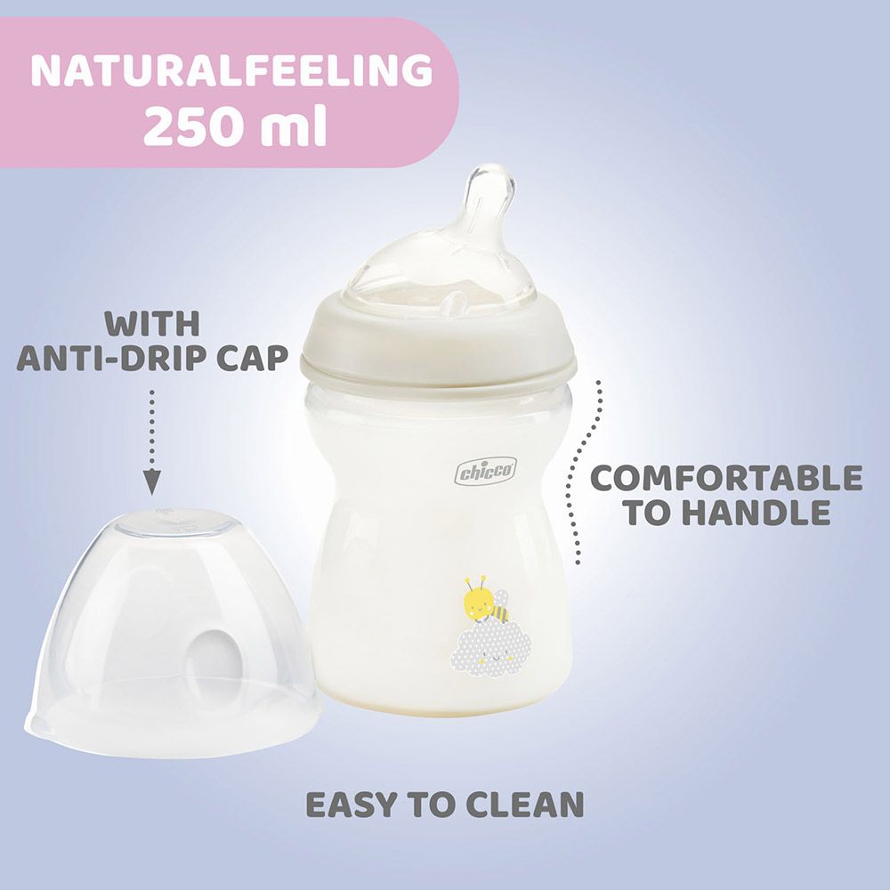 Chicco - Natural Feeling Silicone Bottle Medium Flow 250ml