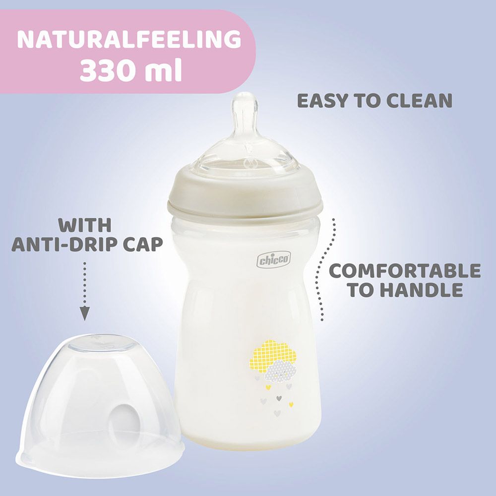 Chicco - Natural Feeling Silicone Bottle Fast Flow 330ml