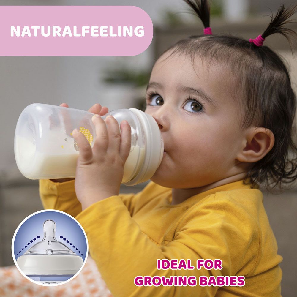 Chicco - Natural Feeling Silicone Bottle Fast Flow 330ml