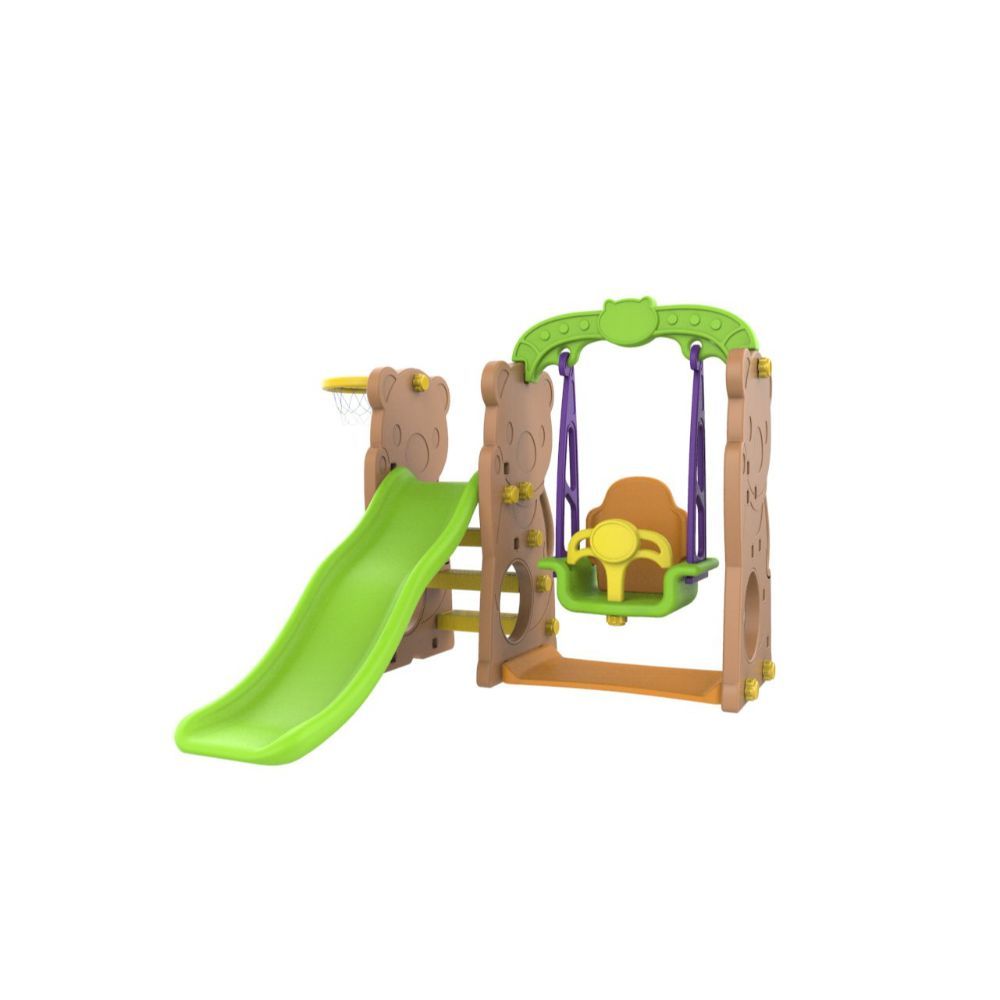 Mini Panda - Indoor/Outdoor Bear Slide with Swing