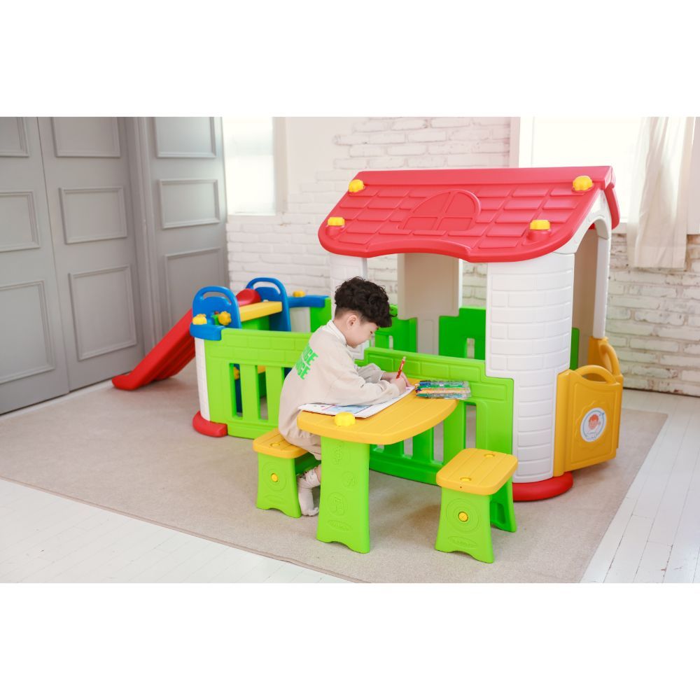 Mini Panda Big Indoor/Outdoor Playhouse with 3 Play Activity