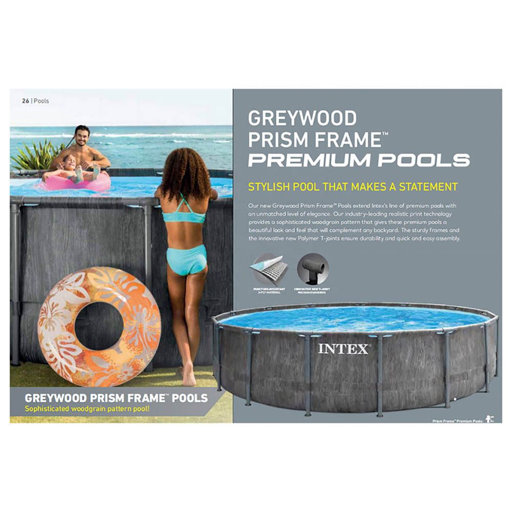 Intex - Greywood Prism Frame Premium Pool Set 457cm