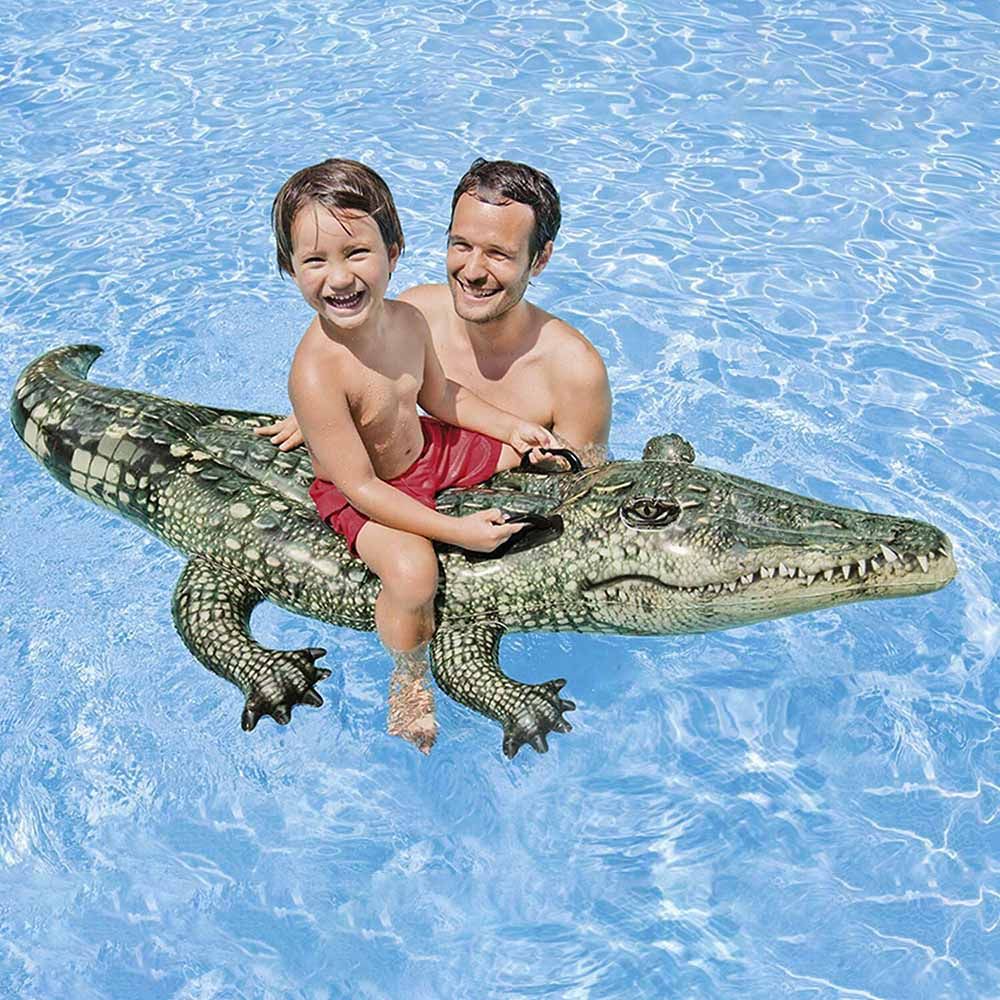 Intex - Realistic Gator Ride-On - Green - Inflatable Pool Float