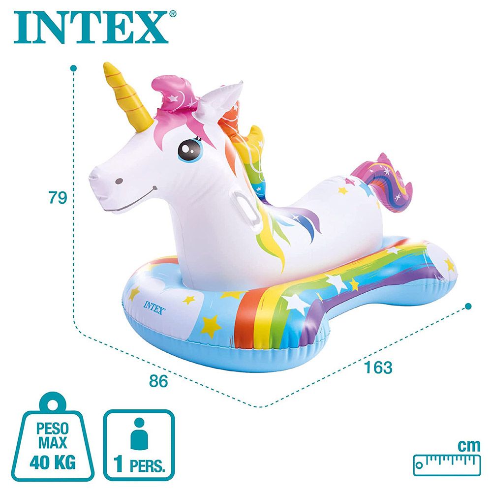 Intex - Unicorn Inflatable Ride-On - Inflatable Pool Float