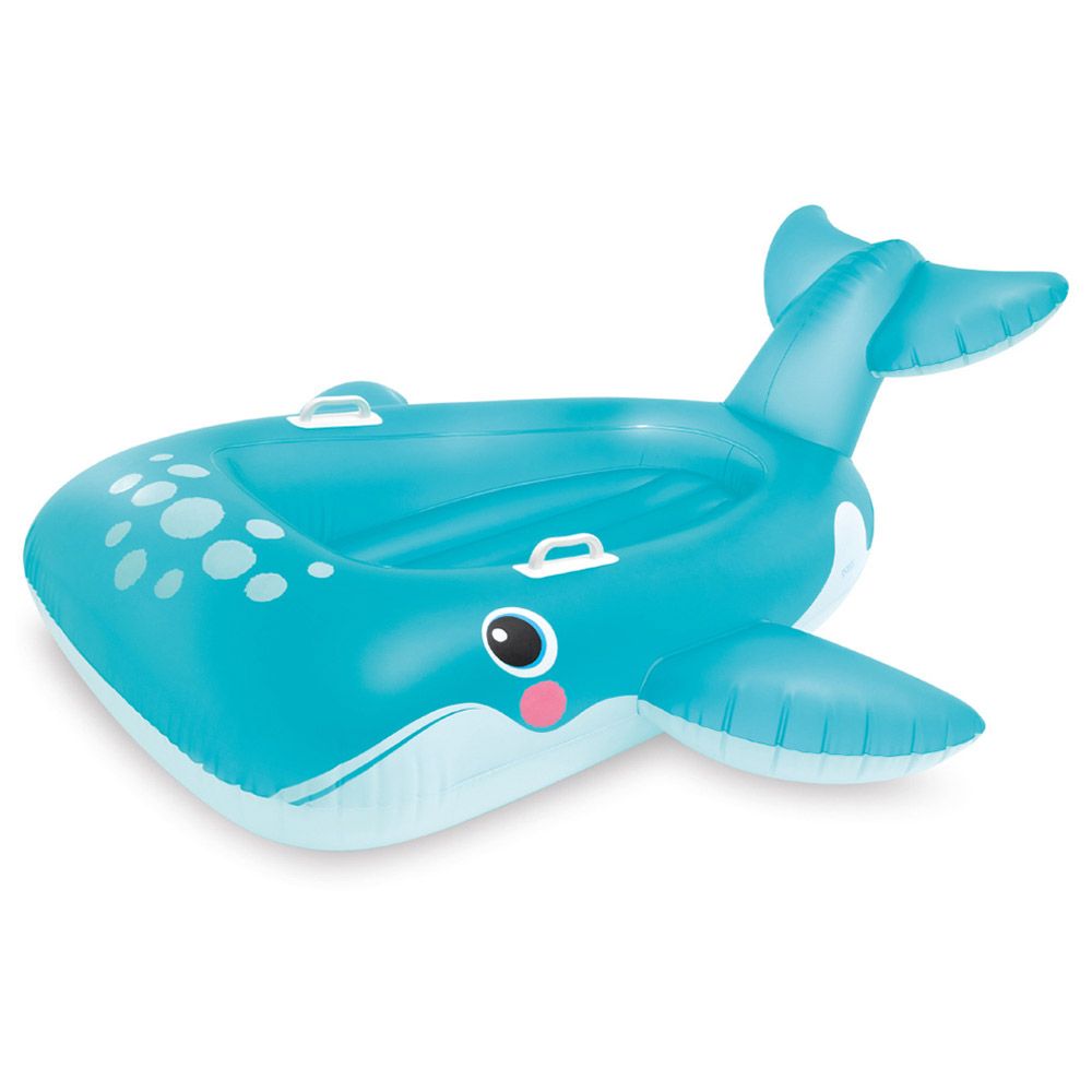 Intex - Blue Whale Inflatable Ride-On - Pool Float - Blue