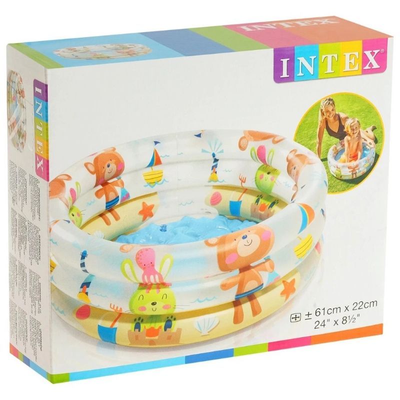 Intex - Dinosaur 3-Ring Baby Pool 1pc - Assorted