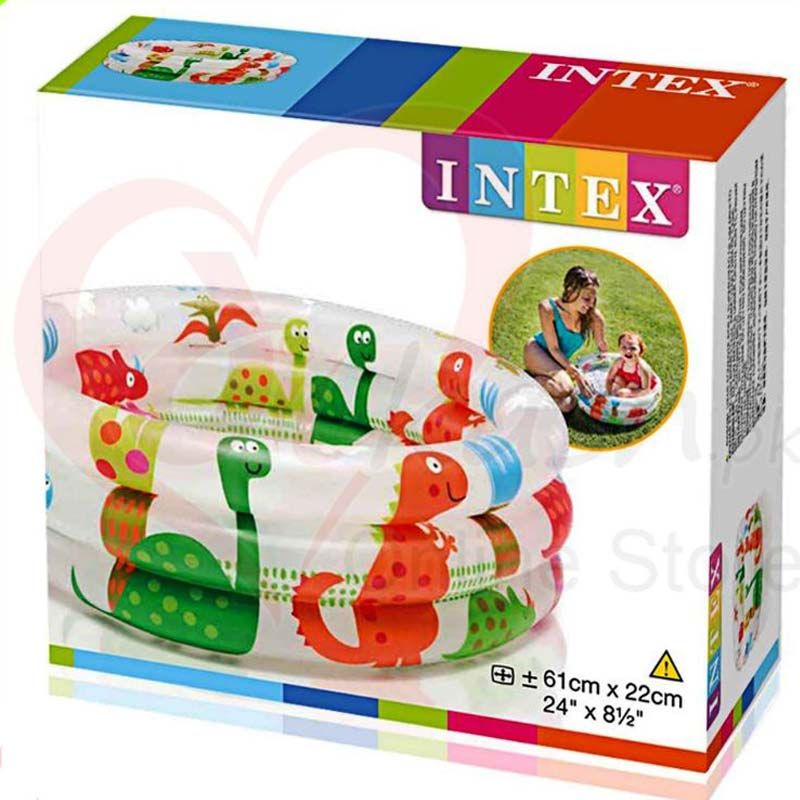 Intex - Dinosaur 3-Ring Baby Pool 1pc - Assorted