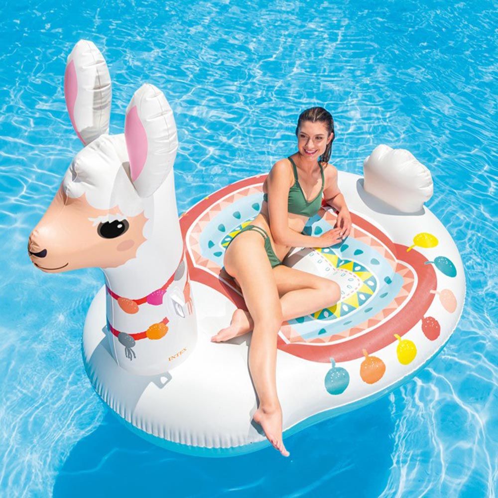 Intex - Mega Llama Island - White - Inflatable Pool Float