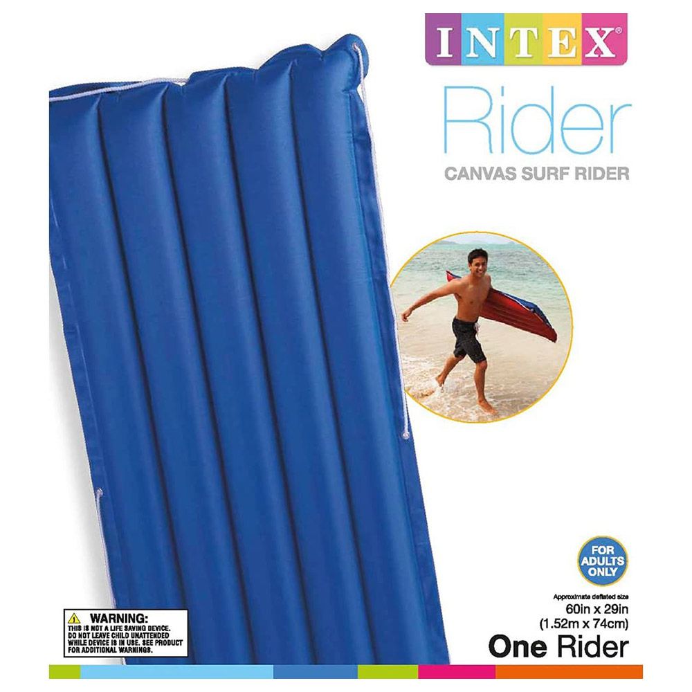 Intex - Canvas Surf Rider 152cm - Inflatable Pool Float - Blue