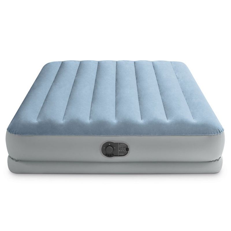 Intex - Queen Dura-Beam Comfort Airbed w/ Fastfill USB Pump