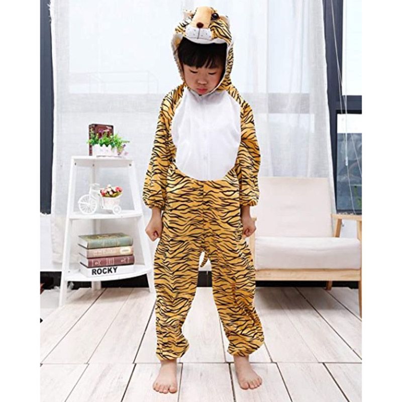 Brain Giggles - Tiger Animal Costume For Kids - Yellow/Black