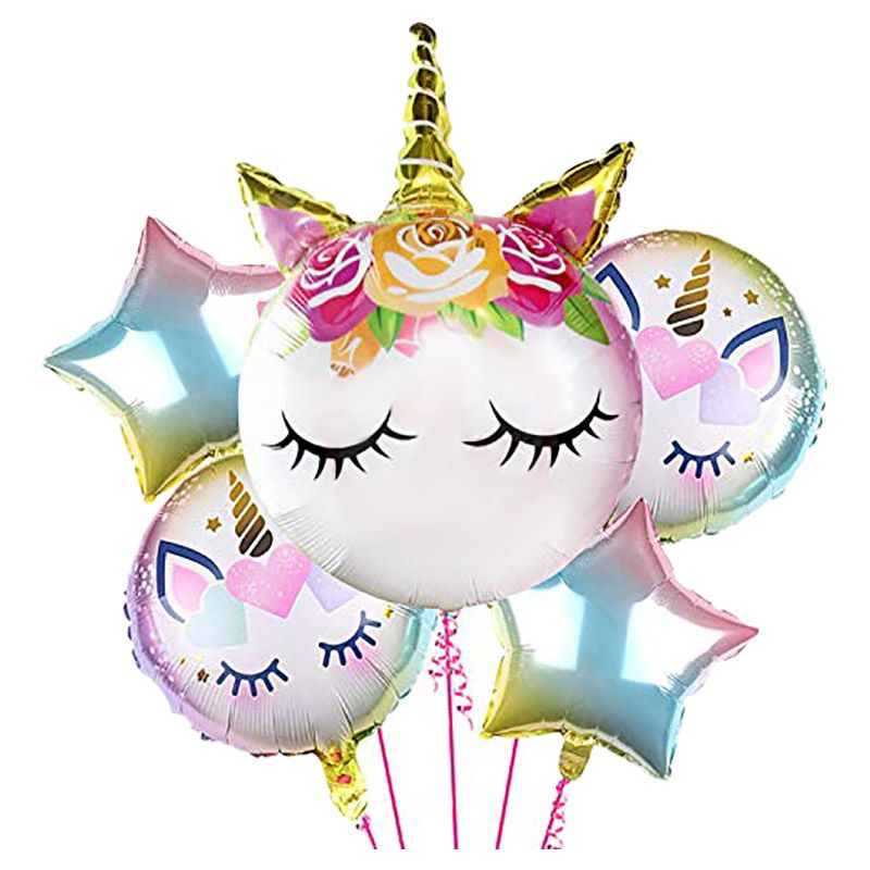 PartyPropz Set of 5 Unicorn Balloons Combo Set