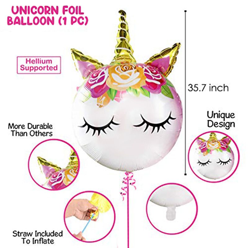 PartyPropz Set of 5 Unicorn Balloons Combo Set