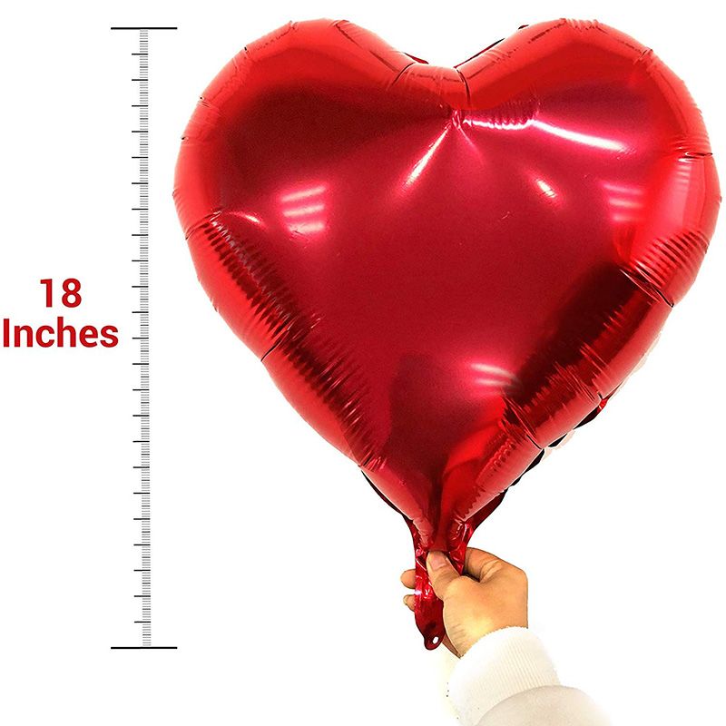 Brain Giggles Valentines Day Red Heart Shape 18" Foil Balloons