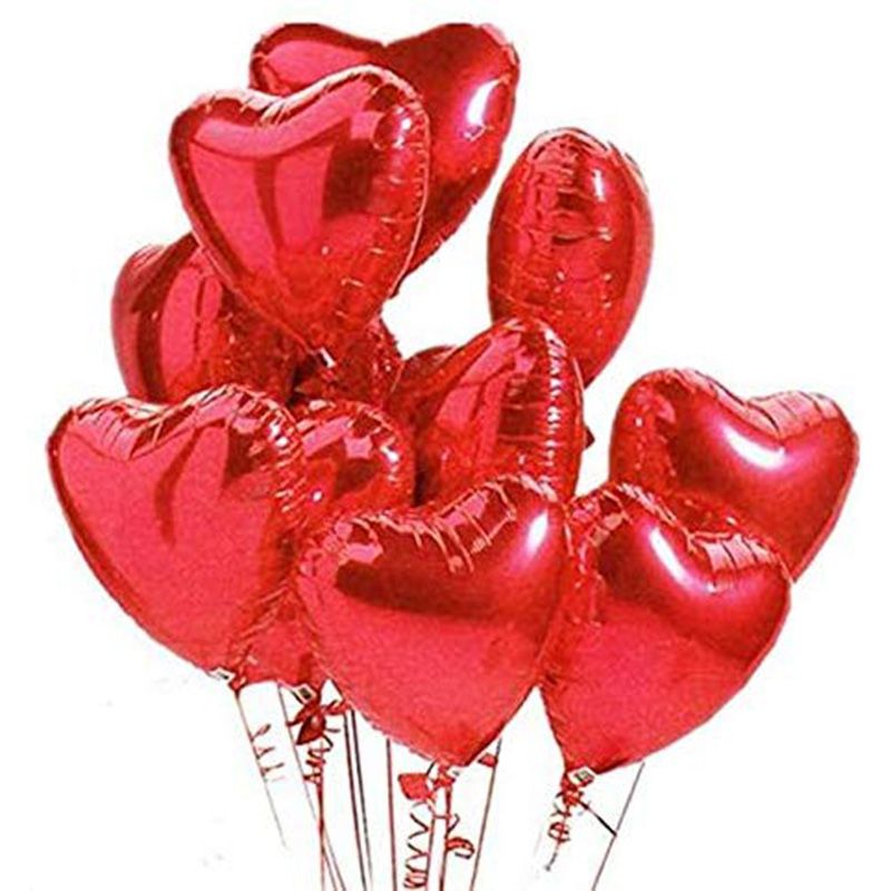 Brain Giggles Valentines Day Red Heart Shape 18" Foil Balloons