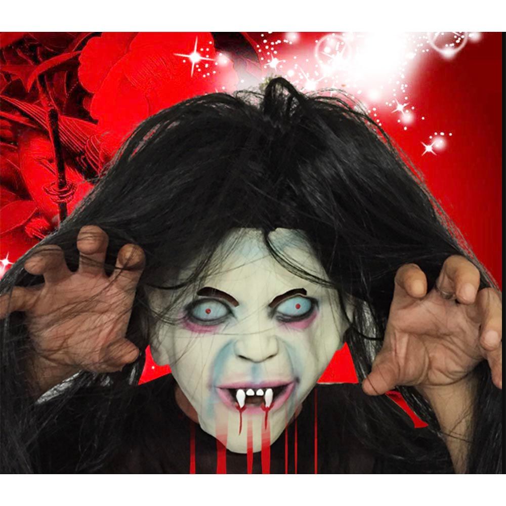 Brain Giggles - Halloween Scary Vampire Mask - Black