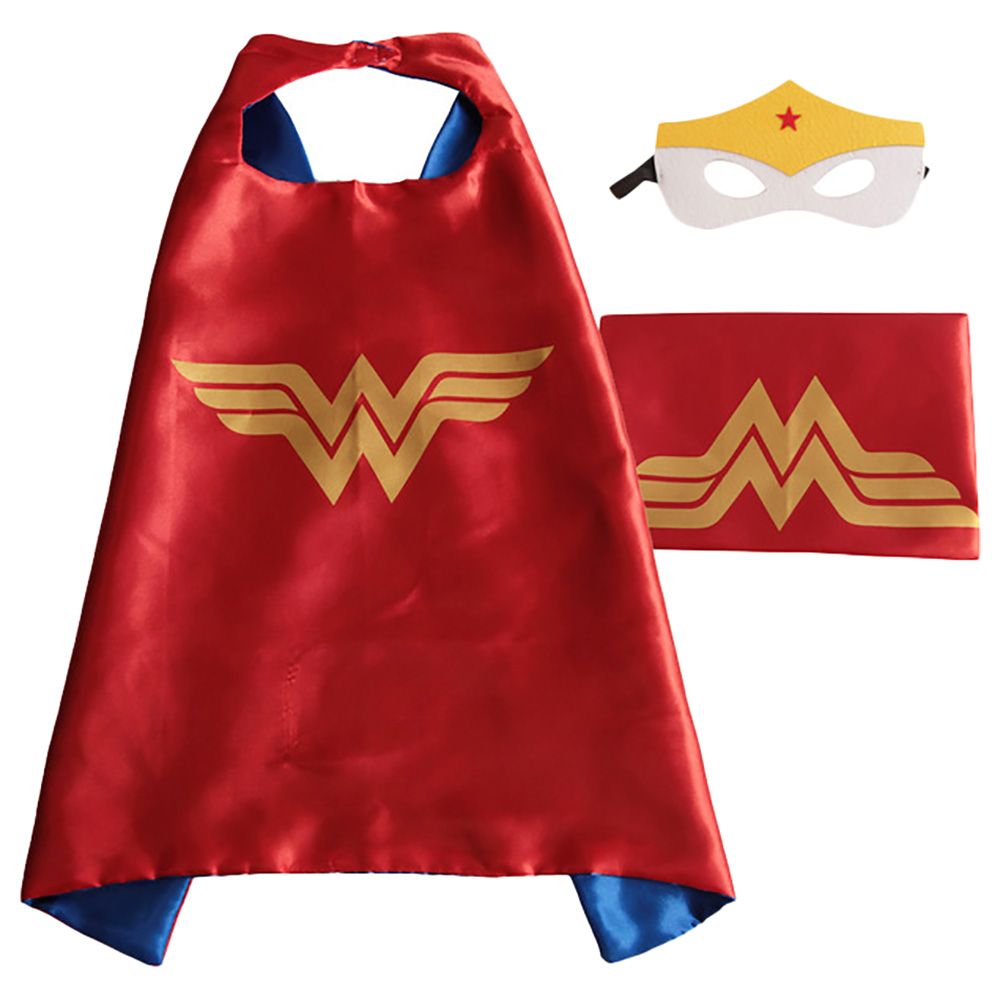 Brain Giggles Wonderwoman Superhero Cape With Mask Holloween Costume