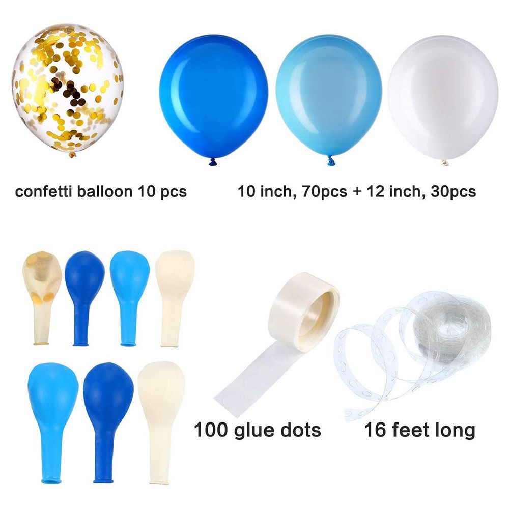 Brain Giggles - Blue Balloons Arch Garland