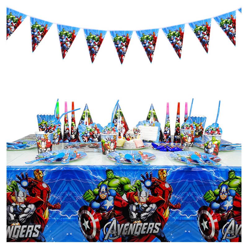 Brain Giggles - Avengers Theme Disposable Tableware 136pcs