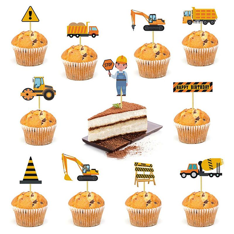 Brain Giggles - Construction Theme Bday Decoration Kit 57pcs