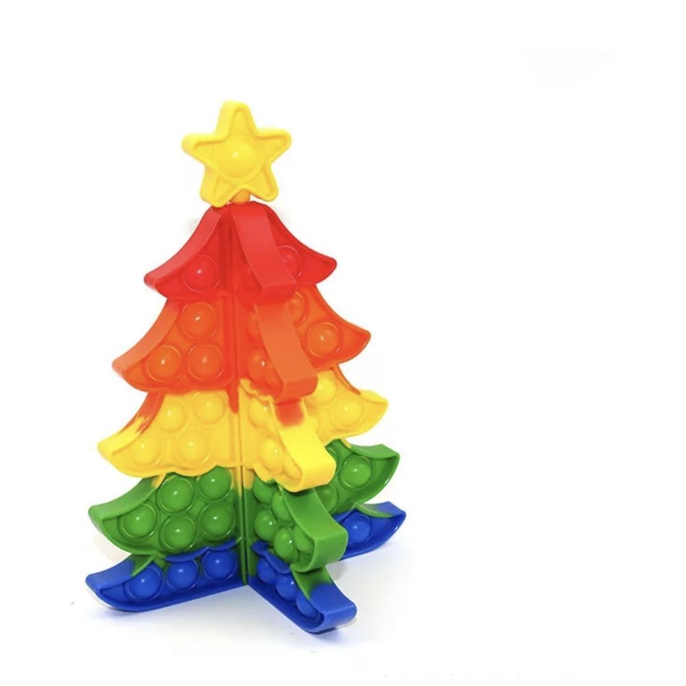 Brain Giggles - Christmas Tree Pop It Fidget Toy 