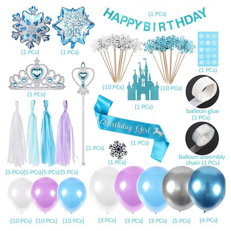 Brain Giggles - Frozen Theme Birthday Decoration Kit 103pcs