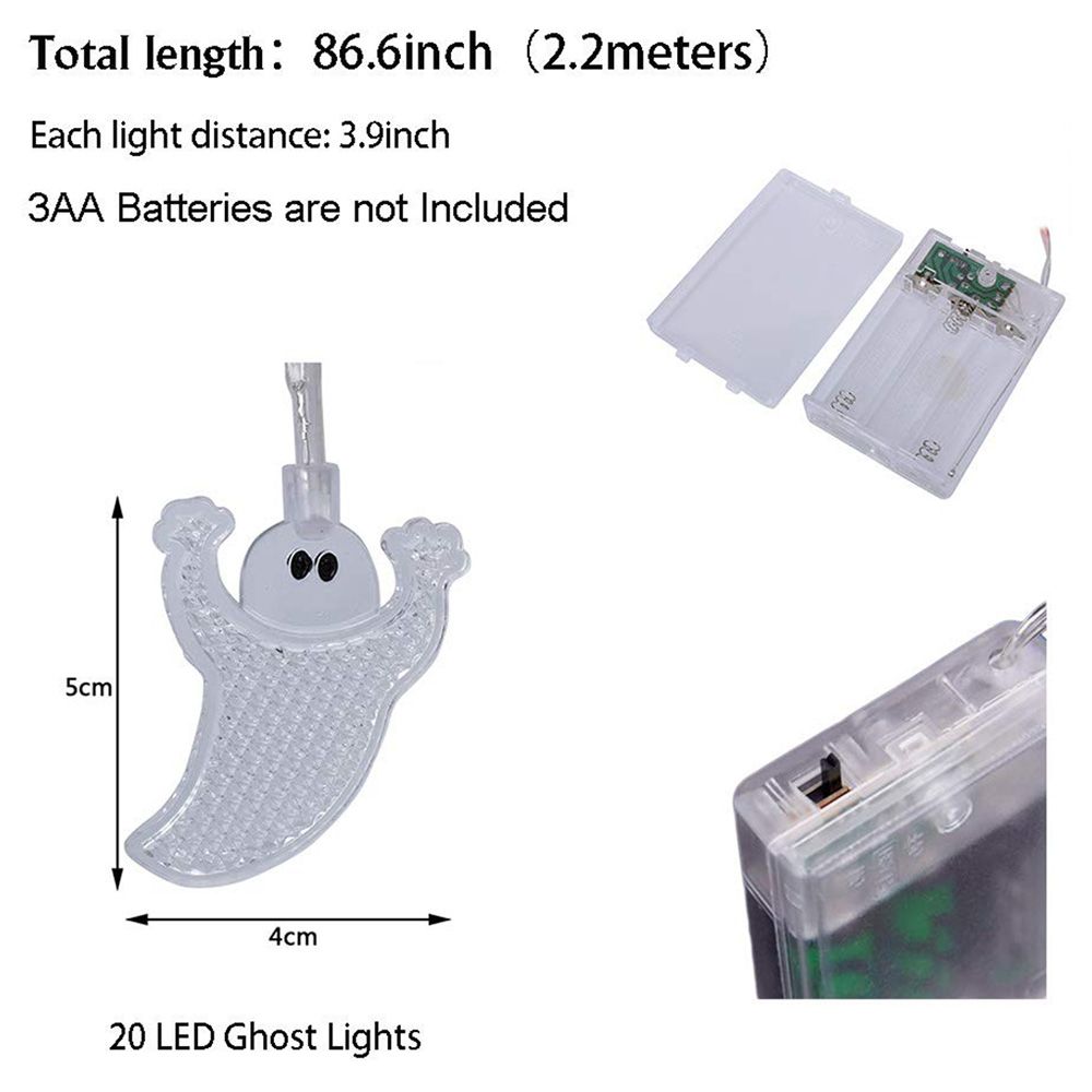 برين جيغلز - حبل زينة - أشباح + ضوء LED