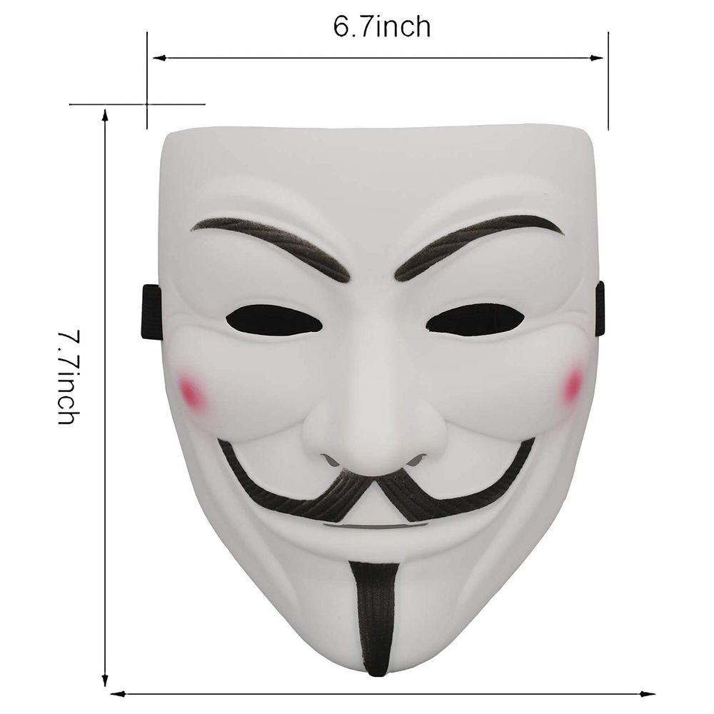 Brain Giggles - Vendetta Mask for Halloween - White