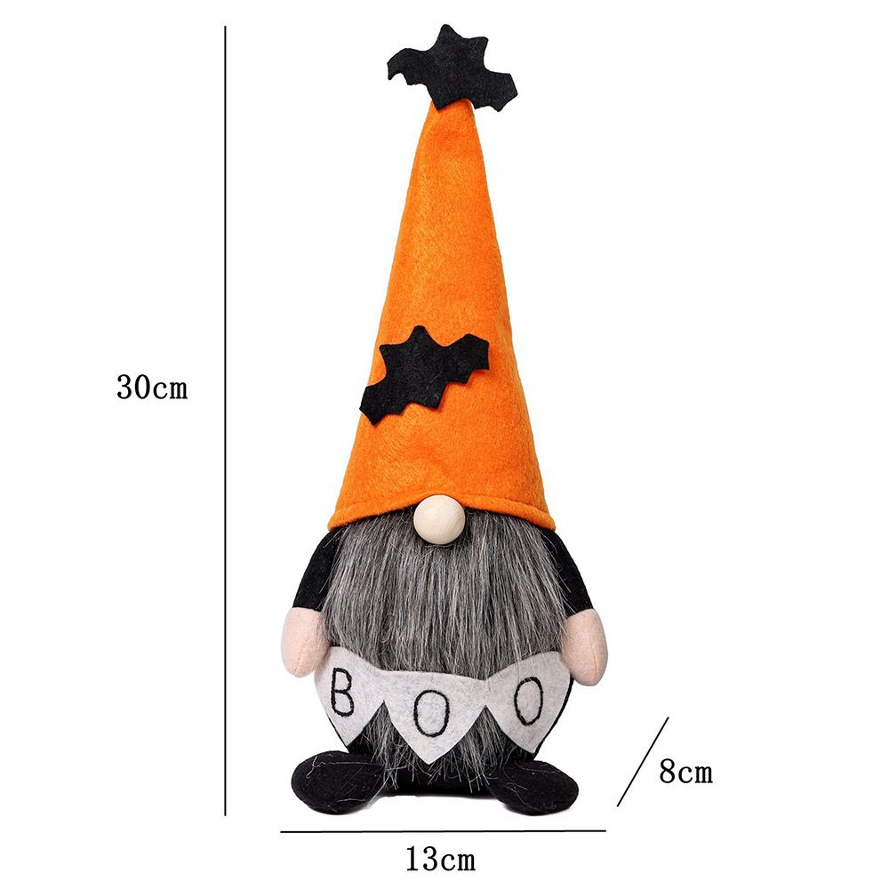 Brain Giggles - Halloween Gnomes Plush Faceless Doll - Orange