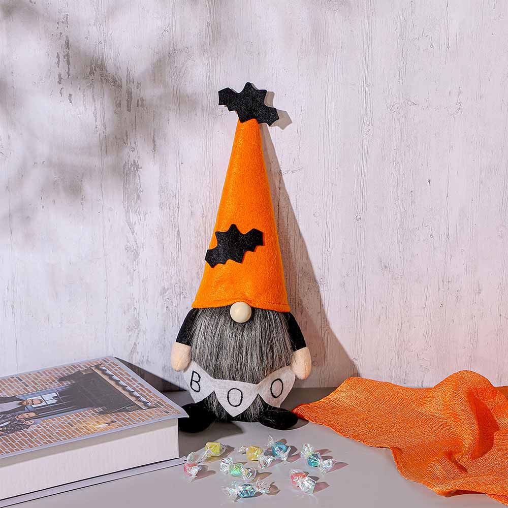 Brain Giggles - Halloween Gnomes Plush Faceless Doll - Orange