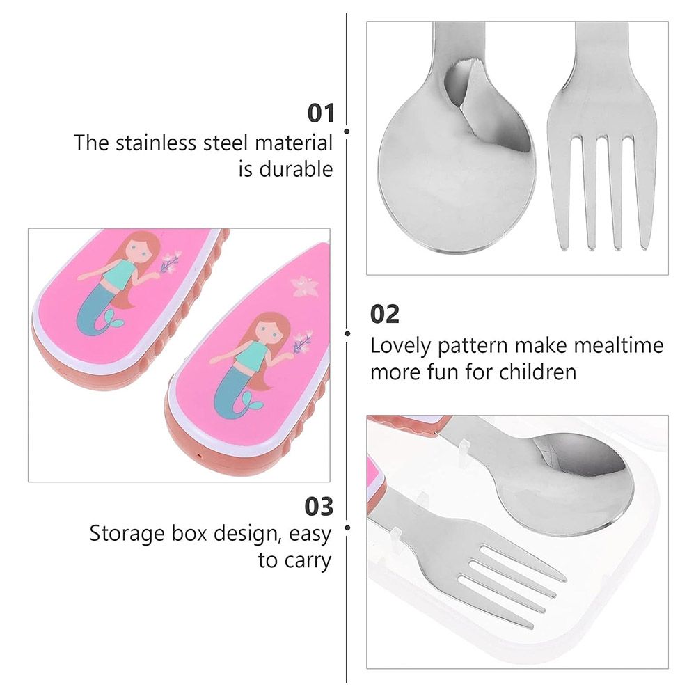 Brain Giggles - Cutlery Set With Case - Mermaid