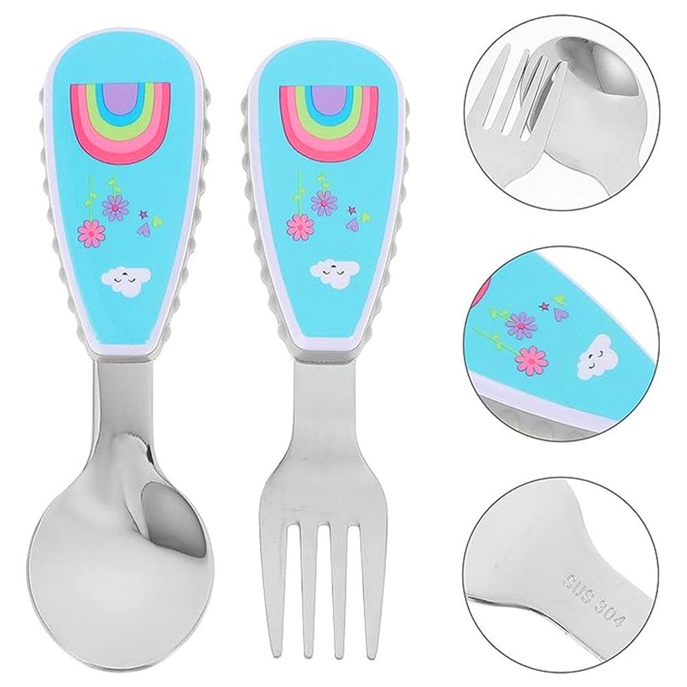 Brain Giggles - Cutlery Set With Case - Rainbow