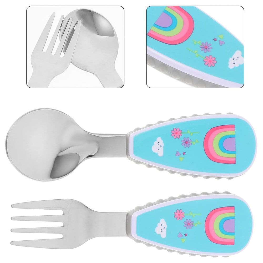 Brain Giggles - Cutlery Set With Case - Rainbow