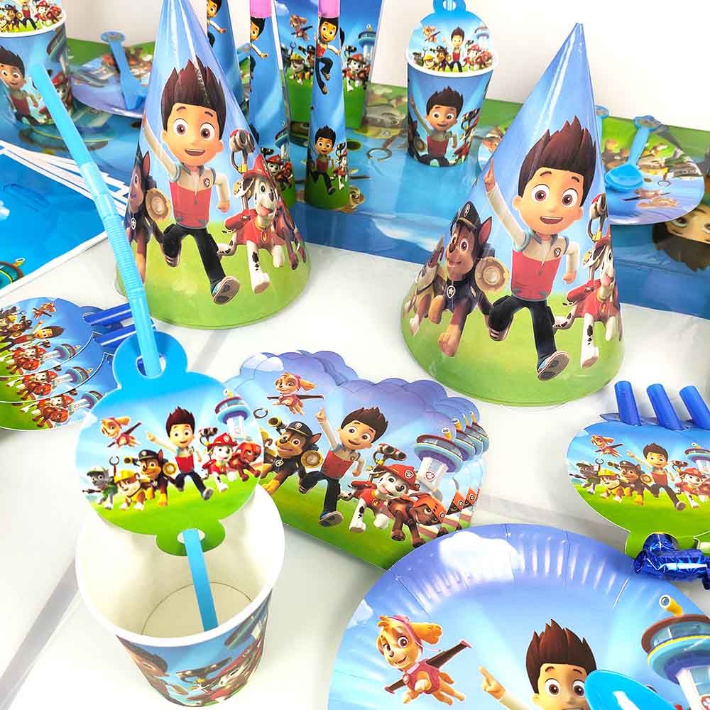 Brain Giggles - Paw Patrol Theme Disposable Tableware 136pcs