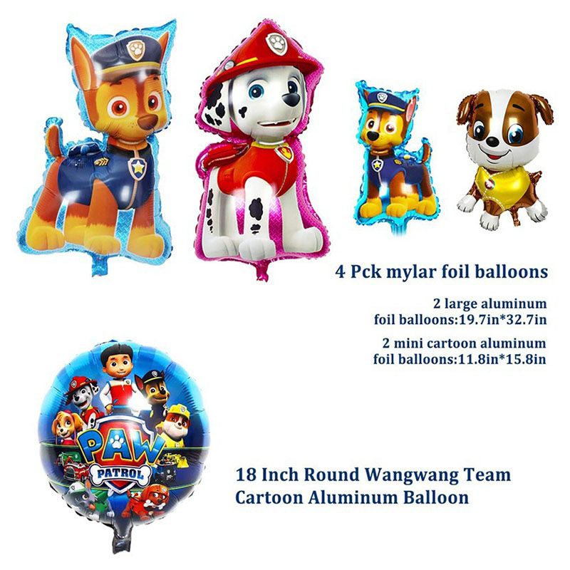 Brain Giggles Paw Patrol Theme Birthday Decoration Kit 46pcs