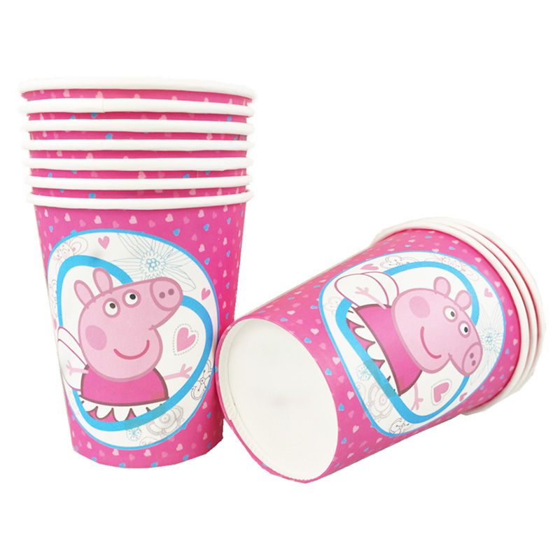 Brain Giggles - Peppa Pig Theme Disposable Tableware 136pcs