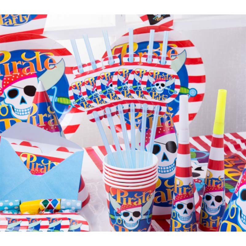 Brain Giggles - Pirate Theme Disposable Tableware - 90pcs