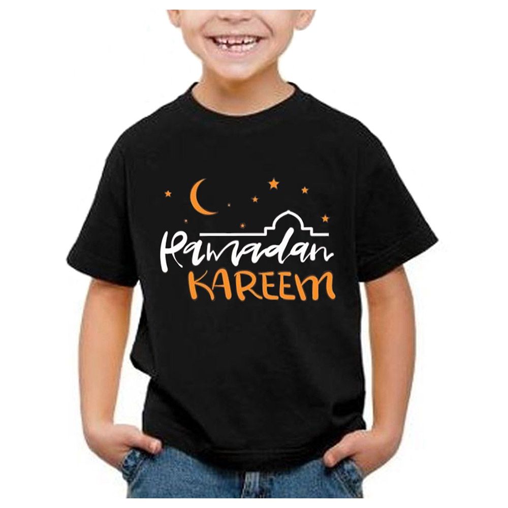 Brain Giggles - Ramadan Kareem Round T-Shirt - Black