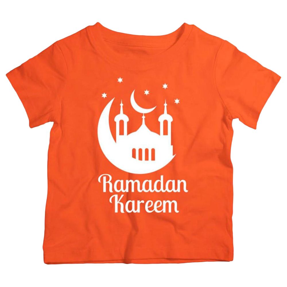 Brain Giggles - Ramadan Kareem Round T-Shirt - Orange